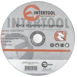 Диск відрізний по металу 180x2.0x22.2 мм Intertool