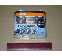Лампа фарная H4 12V 60/55W P43t Silverstar (+50%) Hard DuoPET (2шт) (пр-во OSRAM) - 64193SV2-HCB