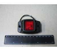 Лампа габаритна LED на гумi, 12/24 V червана,квадрат - OBR124/К
