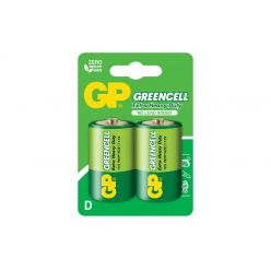 Батарейка GP Greencell 13G солевая 1.5V  13G-U2, R20, D, блистер