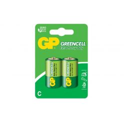 Батарейка GP Greencell 14G сольова 1.5V  14G-U2, R14, C, блістер