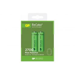 Батарейка GP аккумулятор NiMH ReCyko+ 270AAHCE-2GBE2, 1.2V New desing AA, LR6, пальчиковая