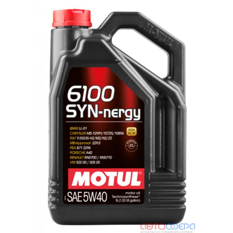 Моторное масло Motul 6100 Syn-nergy 5W-40 - 5 л