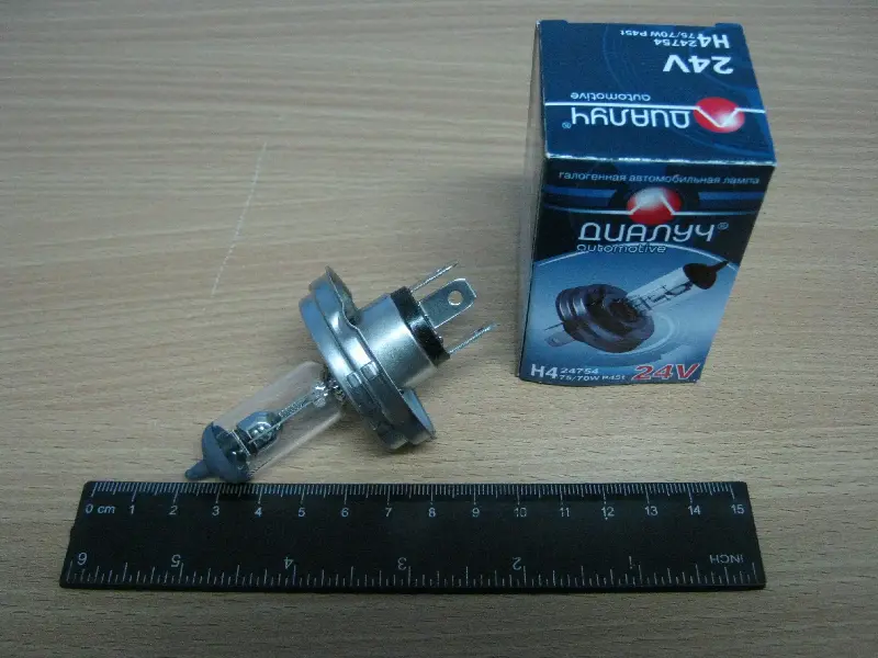 Автолампа в фару Діалуч 24V 75/70W