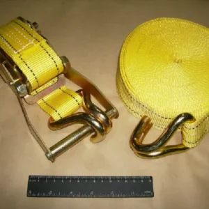 Стяжка вантажу 5t (тріскачка, гумова ручка, стрічка 50mm.x0.5m., гак) 