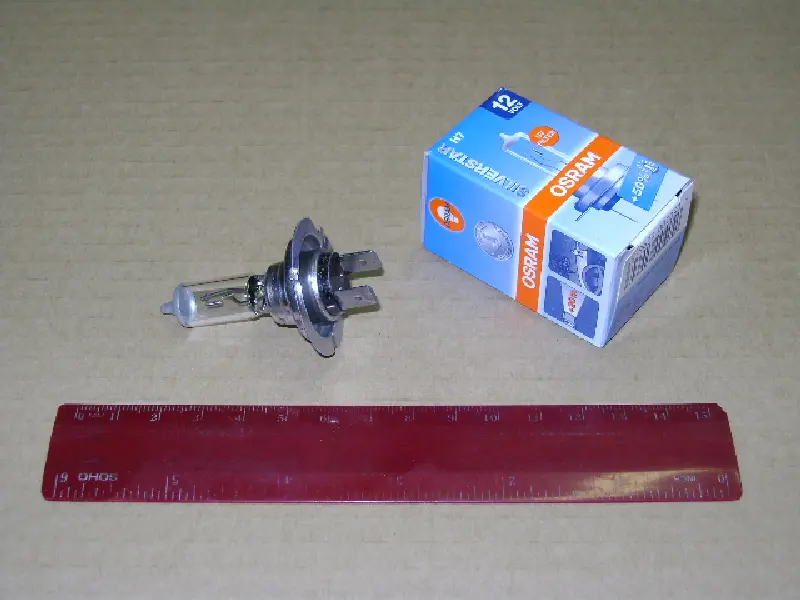 Лампа фарна H7 12v 55w Px26d Silverstar (+50%) (вир-во OSRAM)