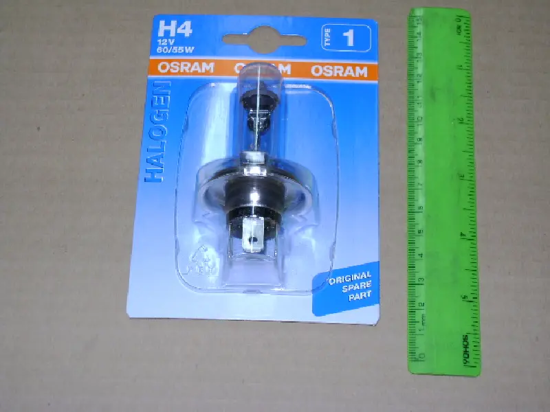Лампа фарна H4 12v 60/55w P43t (1 шт) blister (вир-во OSRAM)