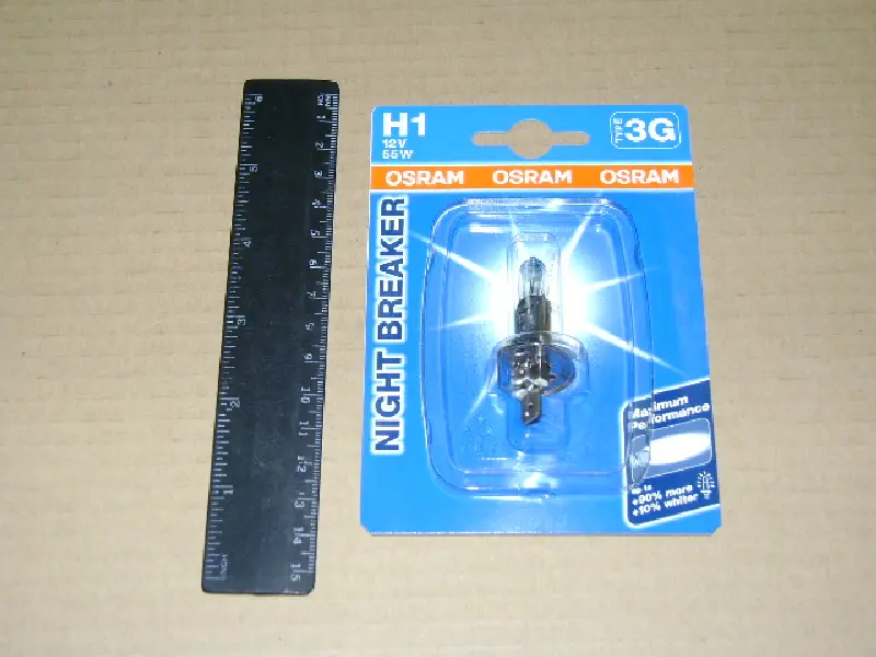 Лампа фарна H1 12v 55w P14,5s Night Breaker (+90%) (1 шт) blister (вир-во OSRAM)