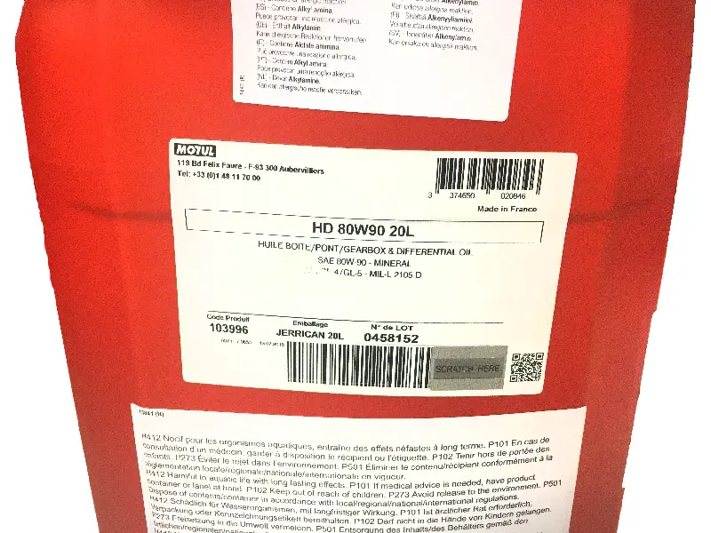 Олива трансмісійна Motul HD SAE 80W90 20L
