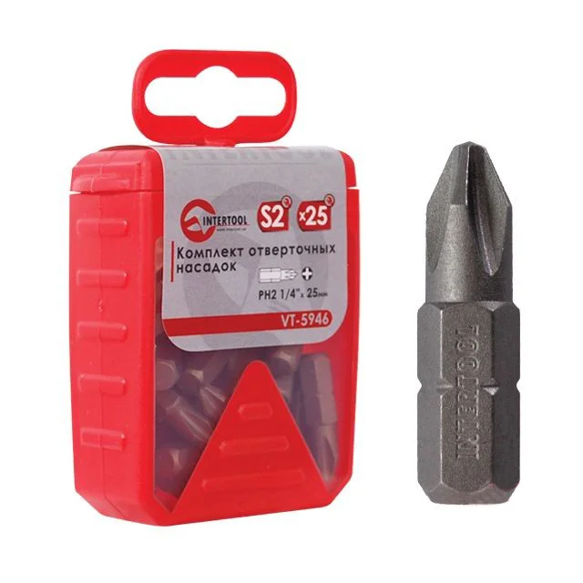 Комплект отверточних насадок PH2 1/4″ уп. 25шт