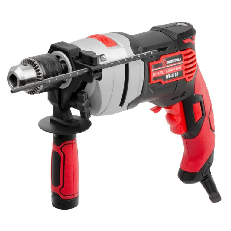 Дрель ударна 800Вт, 0-2900об/хв, D=1.5-13мм метал.корпус