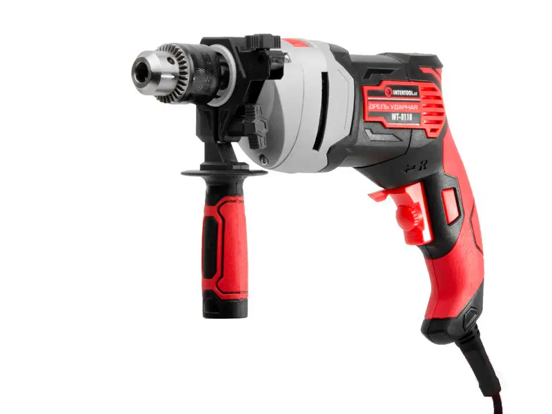Дрель ударна 800Вт, 0-2900об/хв, D=1.5-13мм метал.корпус