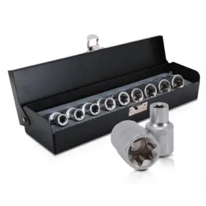 Набір головок TORX E10-E24 (9од) - 1/2"