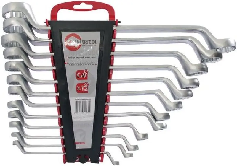 Набір накидних ключів (12од) (6мм-32мм) Cr-V