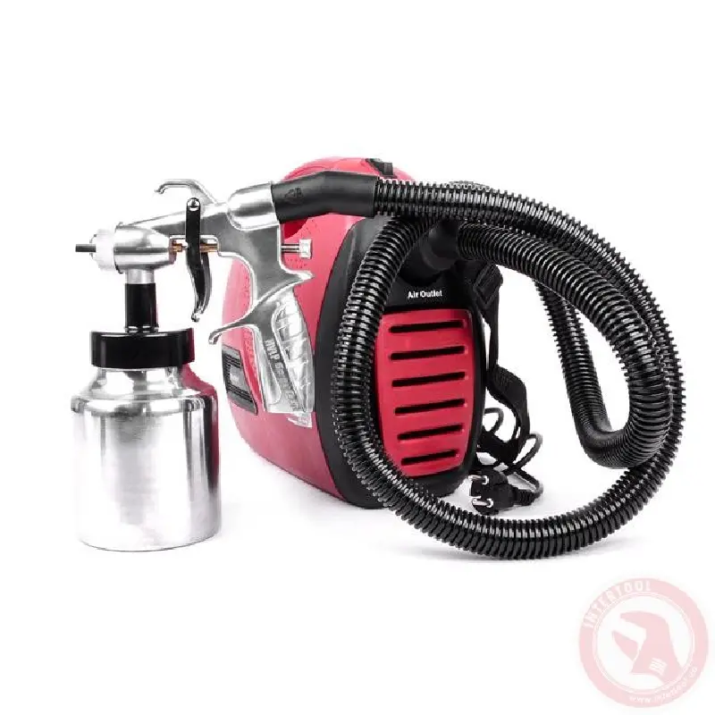 Пістолет фабувальний електричний HVLP 600Вт, форсунка 1.8мм, бачок 1л, 0.14-0.70