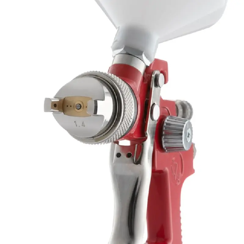 Фарборозпилювач Intertool Hvlp Red Prof 1.4 мм верхній пластиковий бачок 600мл., 3бар (вир-во INTERTOOL)
