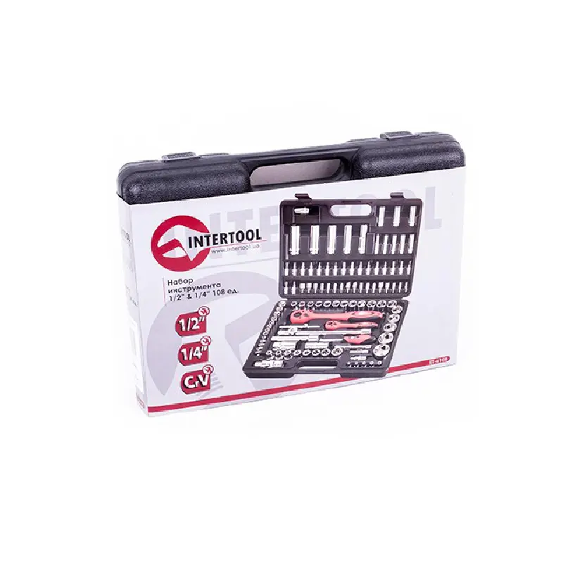 Професійний набір інструменту 1/2″, 1/4″  (108од) Cr-V