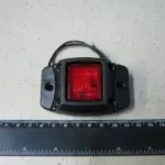 Лампа габаритна LED на гумi, 12/24 V червана,квадрат