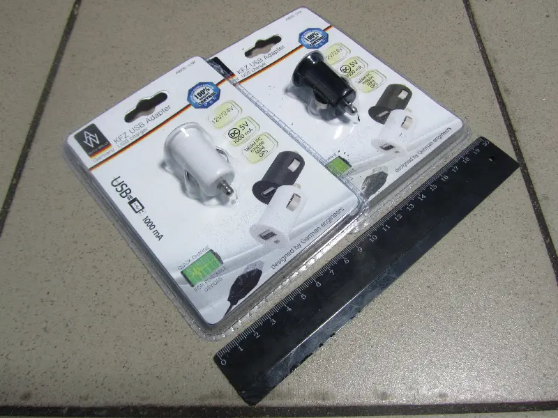 Адаптер автомобільный (прикурювач-USB) 12/24V DC 2*5V-2100/1000mA AUTO WELLE