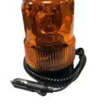 Маячок проблисковий авто. магніт,  жовтий, під лампочку.прикурювач 24V