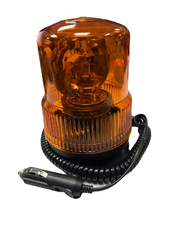 Маячок проблисковий авто. магніт,  жовтий, під лампочку.прикурювач 24V