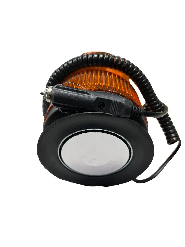 Маячок проблисковий авто. магніт,  жовтий, під лампочку.прикурювач 24V