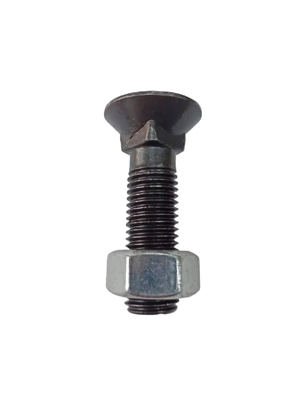 Болт 1199A М16х60 (10.9) потайний під квадрат DIN608 чорн. з гайкою (в-во Unibolt)