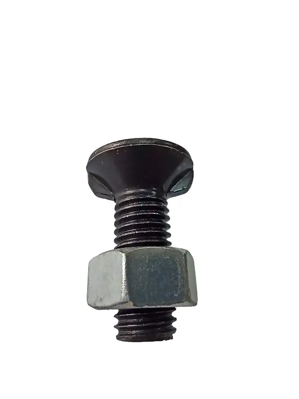 Болт 1199B М12х35 (10,9) з 2-ма упорами DIN11014 чорн. з гайкою  (в-во Unibolt)