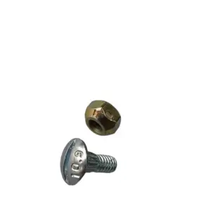 Болт сегмента под отвертку с гайкой жатки комбайна JD М5,5x16 (PM - 10.9 zinc) (M-Agro)