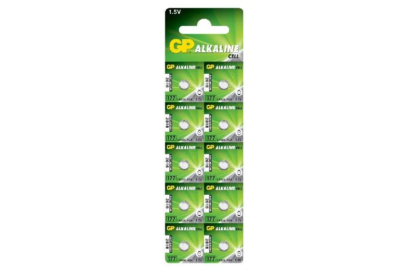 Батарейка GP AG4 Alkaline Button Cell 1,5V 177-U10 годинник лужна LR626.SR66