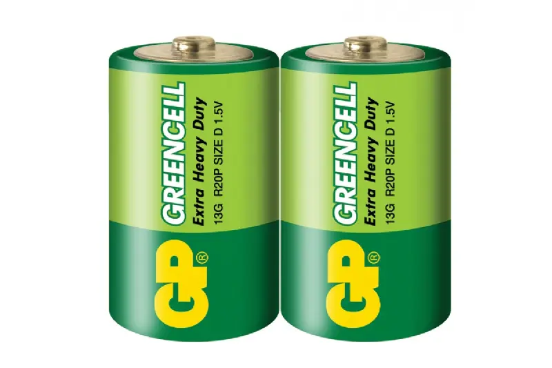 Батарейка GP Greencell 13G сольова 1.5V 13G-S2, R20, D,