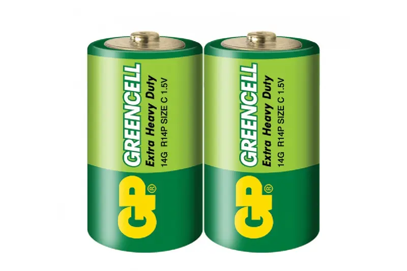 Батарейка GP Greencell 14G сольова 1.5V  14G-S2, R14, C,