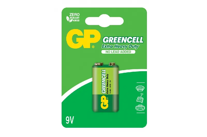 Батарейка GP Greencell 1604GLFсольова 9V 1604GLF-U1.6F22