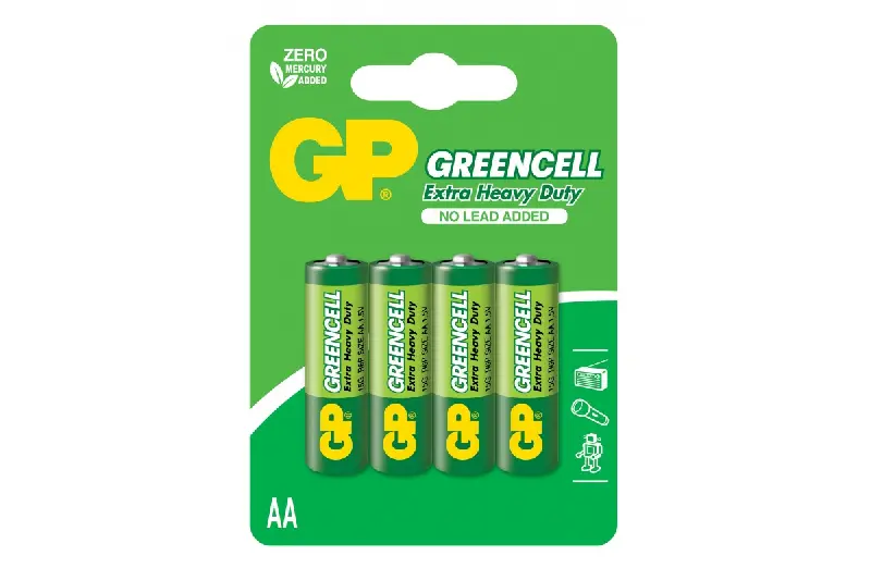 Батарейка GP Greencell 15G сольова 1.5V  15G-2UE4, R6, AA, блістер