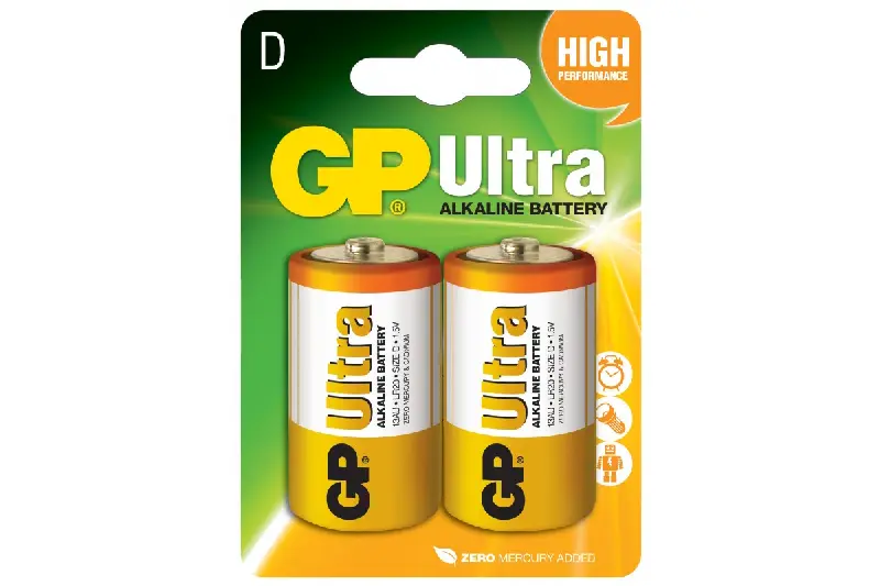 Батарейка GP D (LR20) 1,5V Ultra Alkaline 13AU-U2 D, LR20, Mono , блістер
