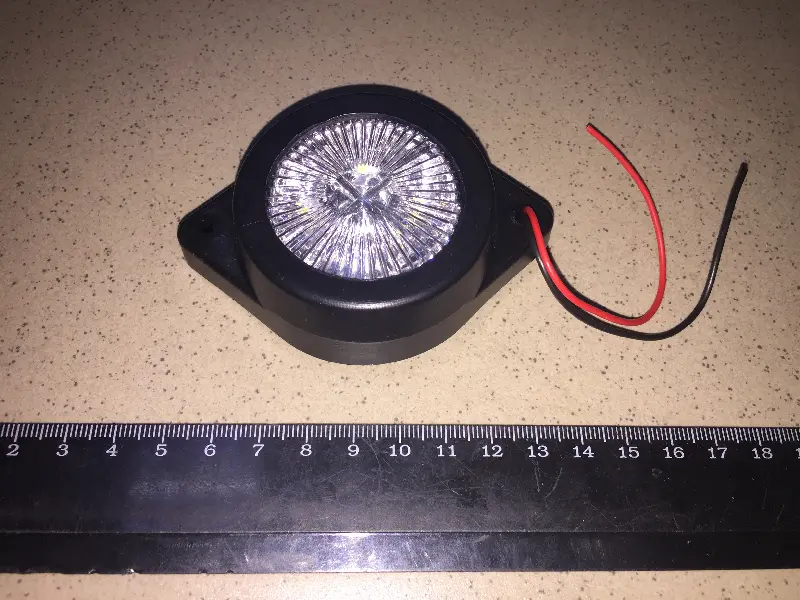 Ліхтар габаритний 24V LED білий (таблетка) (вир-во RIDER)