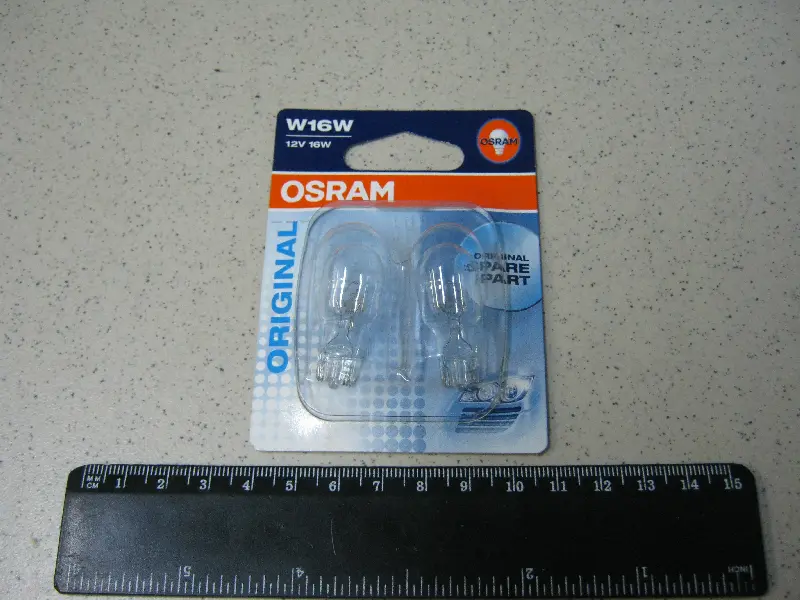 Лампа розжарювання W16W12V 16W W 2,1X9,5d ORIGINAL LINE (1 шт) blister (вир-во  OSRAM)