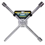 Ключ хрест посилений, з центр . пластиною, хром 17X19X21X1/2  мм.