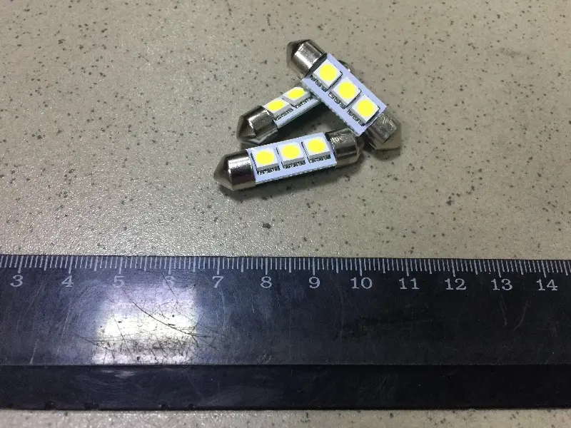 Лампа LED Софітні C5W 24V T11x36-S8.5 (3 SMD size5050) <TEMPEST>