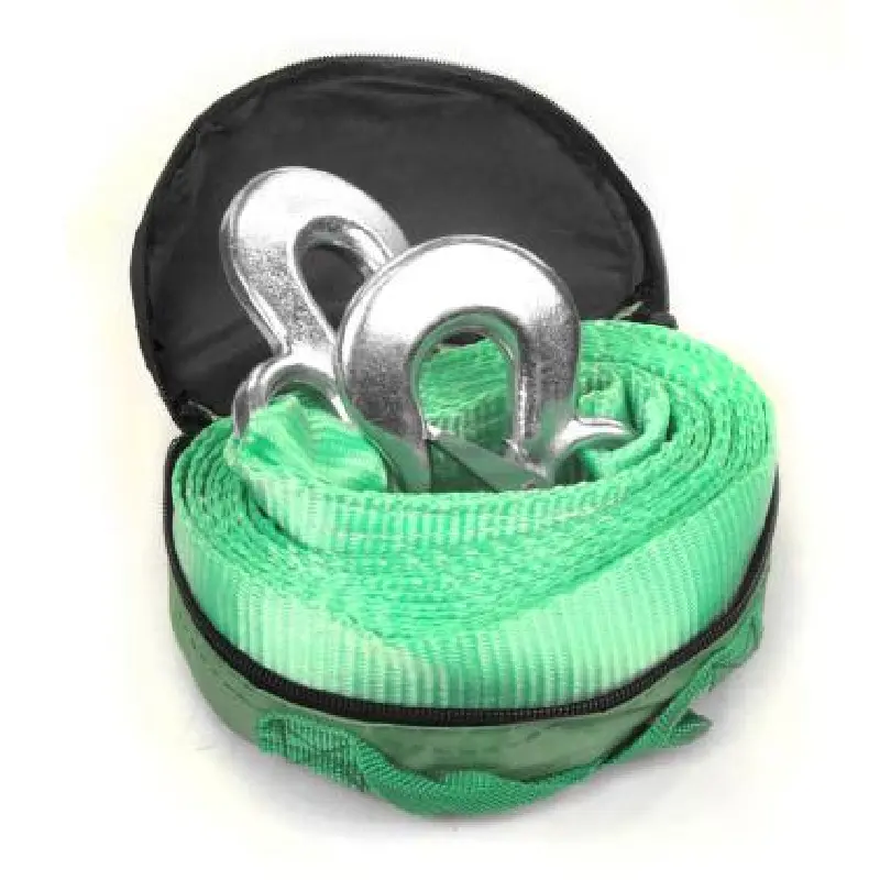 Трос буксирувальний 5т. стрічка 50мм. 5м. С гак, зелений <Armer>