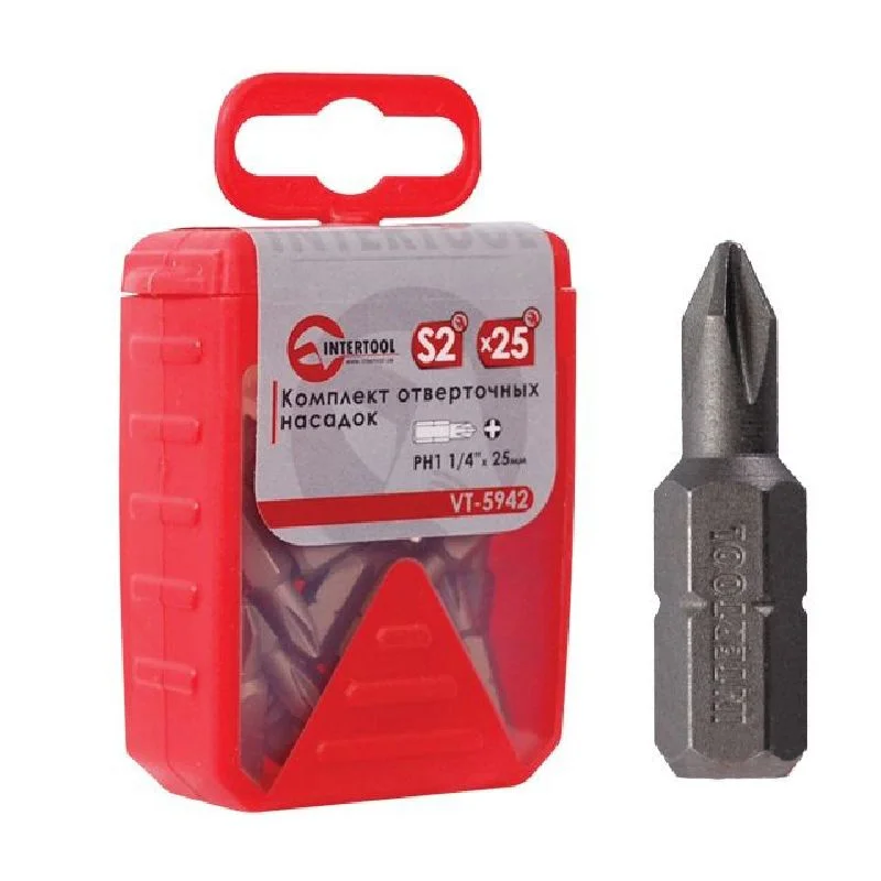Комплект отверточних насадок PH1 1/4″ уп. 25шт
