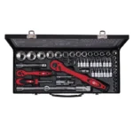 Професійний набір інструменту 1/2″, 1/4″ 56ед (гол.4-32мм биты 18ед)  Cr-V (Intertool)