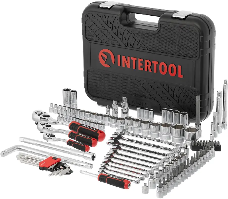 Набір інструментів 1/2″,3/8″, 1/4 (126од) Cr-V (Intertool)