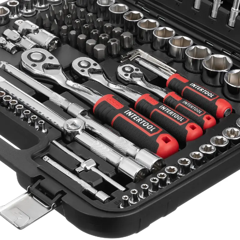 Набір інструментів 1/2″,3/8″, 1/4 (171од) Cr-V (Intertool)