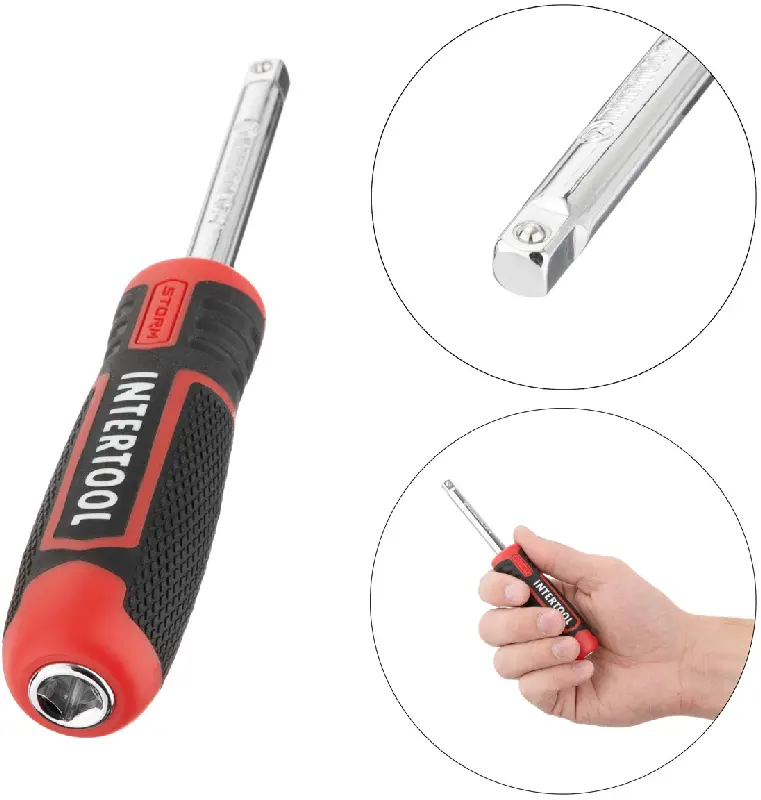 Набір інструментів 1/2″,3/8″, 1/4 (233од) Cr-V (Intertool)