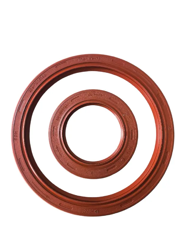 Комплект сальников к/вала ЯМЗ: перед+задн. (фторкаучук FPM)  (пр-во Кременчукгумотехніка)