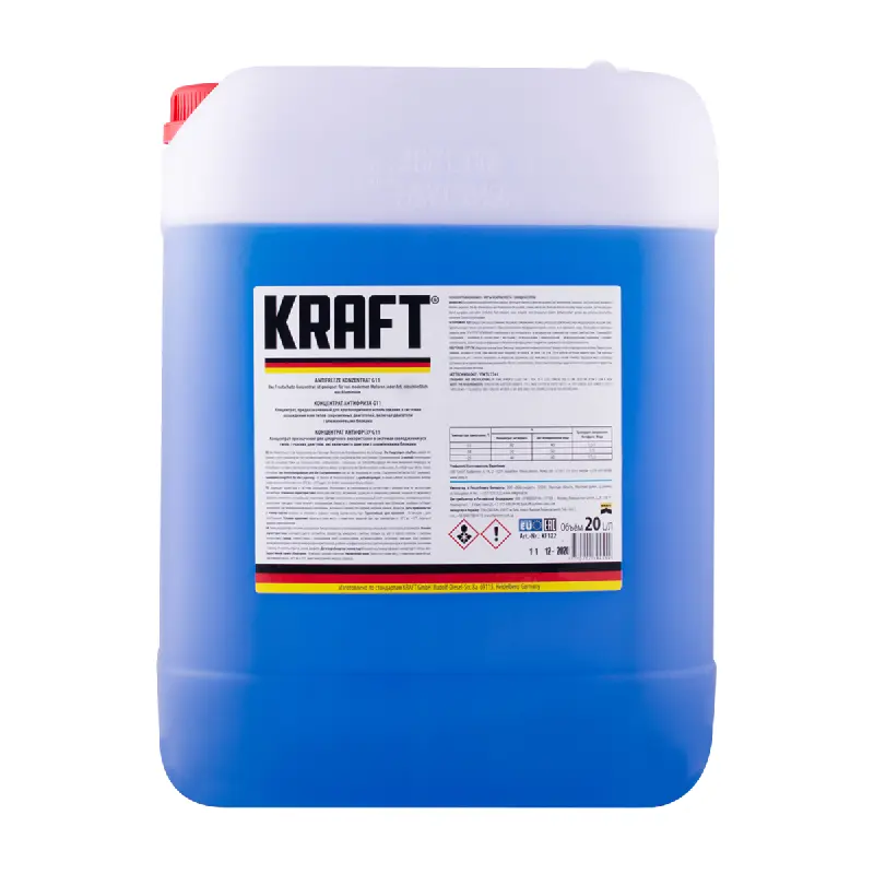 Антифриз Kraft G11 (готовий) -35  синій 20л