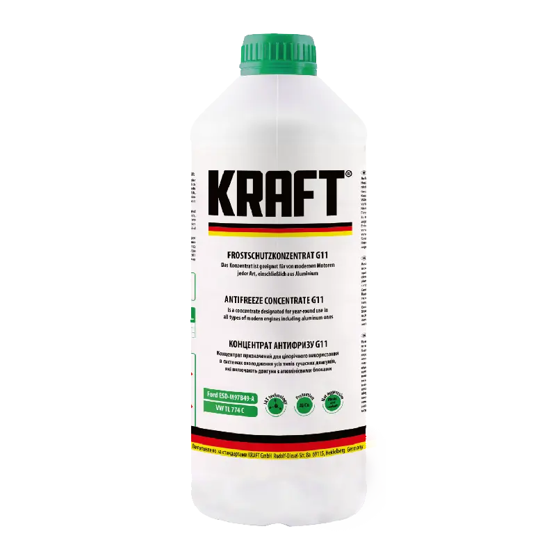 Охолоджуюча рідина Kraft 1,5л зелена