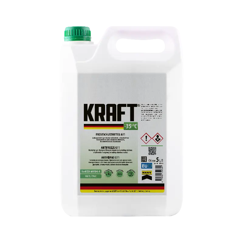 Охолоджуюча рідина Kraft G11 (готова) 5л (-35) зелена