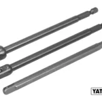 Тримачі-адаптери торцевих головок YATO : квадрат 1/4 , 3/8 , 1/2 L=150мм , HEX 1/4 . Crv-V . 3 шт  (вир-во YATO )